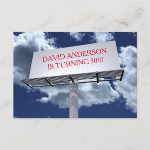 Sinal de outdoor - Convite de aniversário 3x5