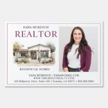 Sinal de Página Inicial de Foto do Realtor Moderno