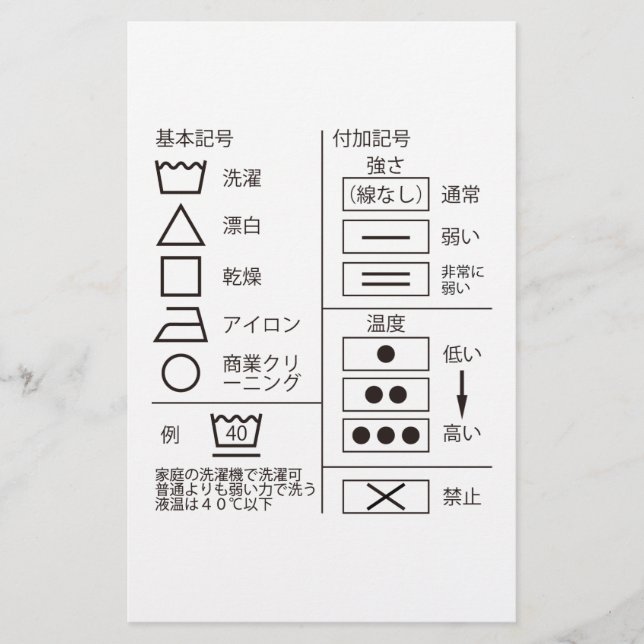 Sinal de papelaria para indicação de roupa (Frente)