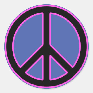 Sinal de paz adesivos redondos clássicos