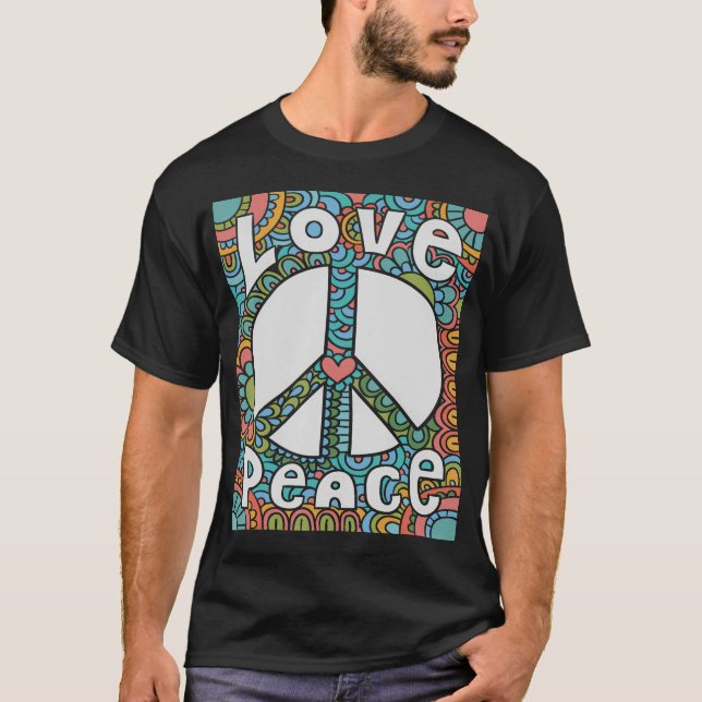 Sinal de Paz Apaixonado Camisa Típica Tina Ti Tie  (Frente)