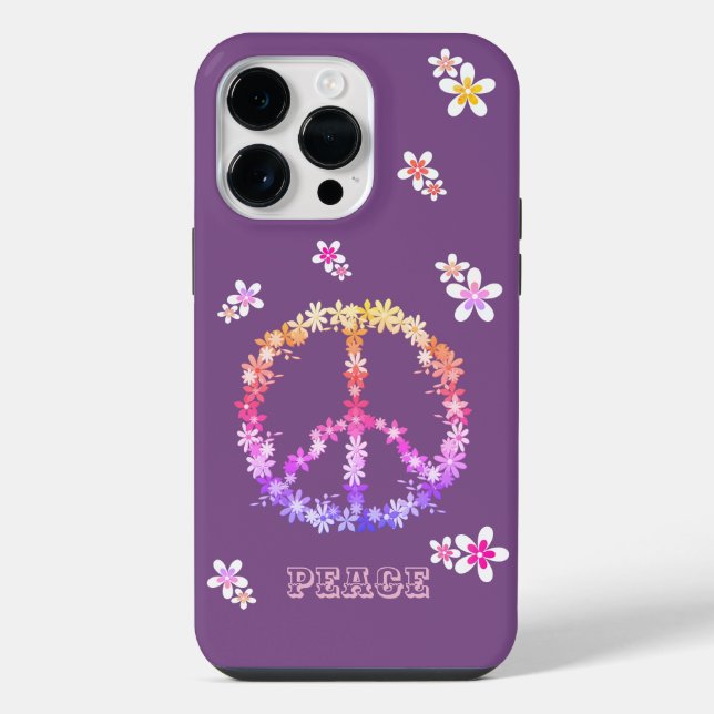 Sinal de paz com flores coloridas,Personalizado (Verso)