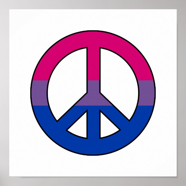 Sinal de paz da Bissexualidade poster (Frente)