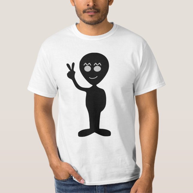 Sinal de paz de alienígena T-Shirt (Frente)