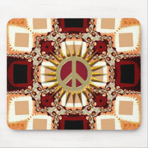 Sinal de Paz de Groovy Ouro Mousepad