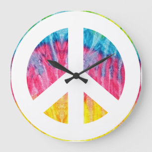 Sinal de paz de Hippy relógio grande