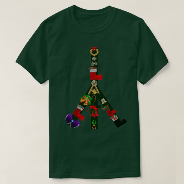 Sinal de Paz de Natal T-Shirt (Frente do Design)
