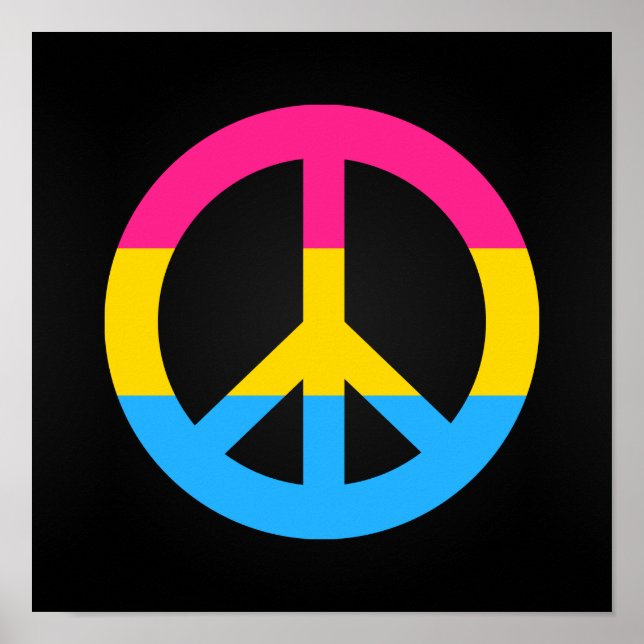 Sinal de paz de Pansexualidade poster (Frente)