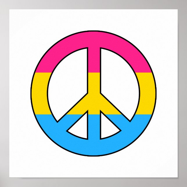 Sinal de paz de Pansexualidade poster (Frente)