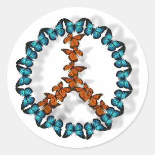 Sinal de paz dos autocolantes das borboletas