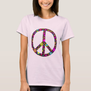SINAL DE PAZ FLORAL GROOVY T-Shirt