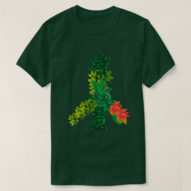 Sinal de Paz Floral T-Shirt (Frente do Design)