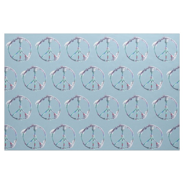 Sinal de Paz Funky com Tecido de Aquarela Mudado (Fat Quarter)