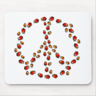 Sinal de paz Mousepad do joaninha