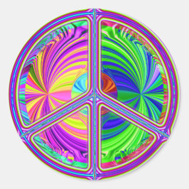 Sinal de Paz (trippy-hippie) adesivo