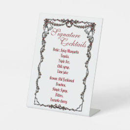 Sinal de pedestal de cocktails exclusivos