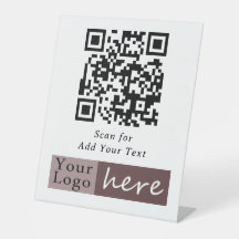 Sinal de pedestal de código QR de negócios básicos