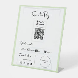 Sinal de Pedestal de Código QR para Pagamento Únic