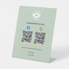 Sinal de pedestal de revisão social empresarial co