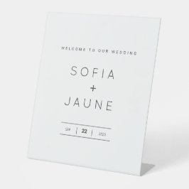 Sinal de Pedestal Personalizado - Elegante