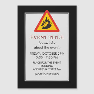 Sinal de perigo de pimenta quente