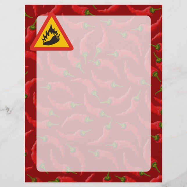 Sinal de perigo de pimenta quente (Frente)