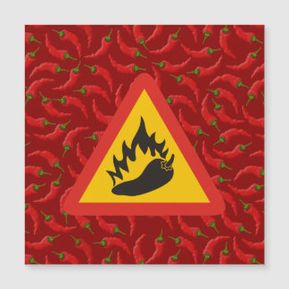 Sinal de perigo de pimenta quente