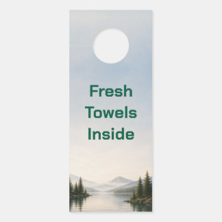 Sinal de Porta Airbnb Casa de Lago Toalhas Frescas