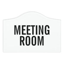 Sinal de porta da sala de reuniões moderna para o 