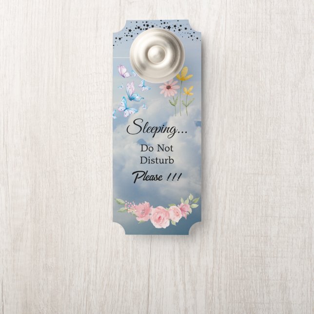 Sinal de Porta de Não Perturbe Personalizado Moder (Na maçaneta)