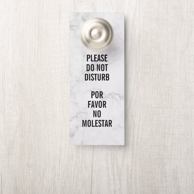Sinal de Porta 'Não Perturbe' Personalizado (Na maçaneta)