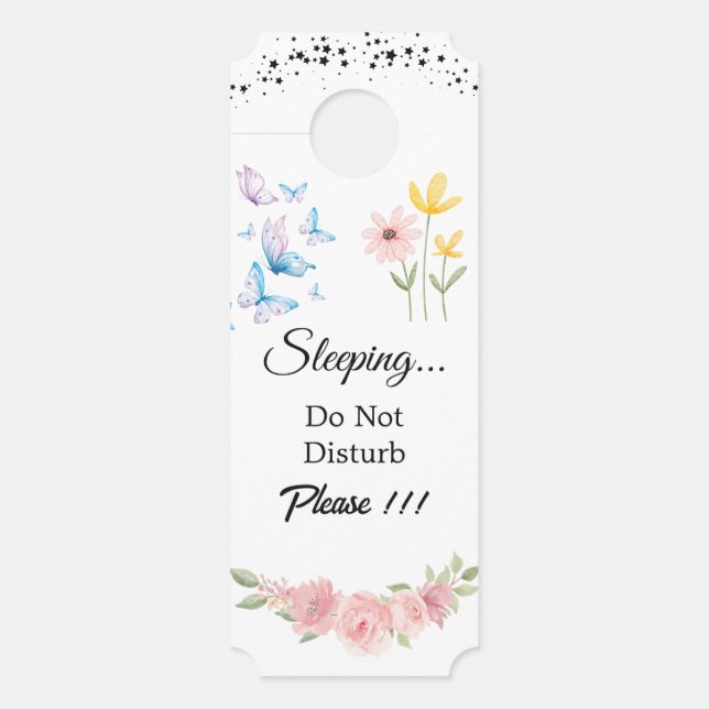 Sinal de Porta Personalizado Moderno Não Perturbe (Frente)
