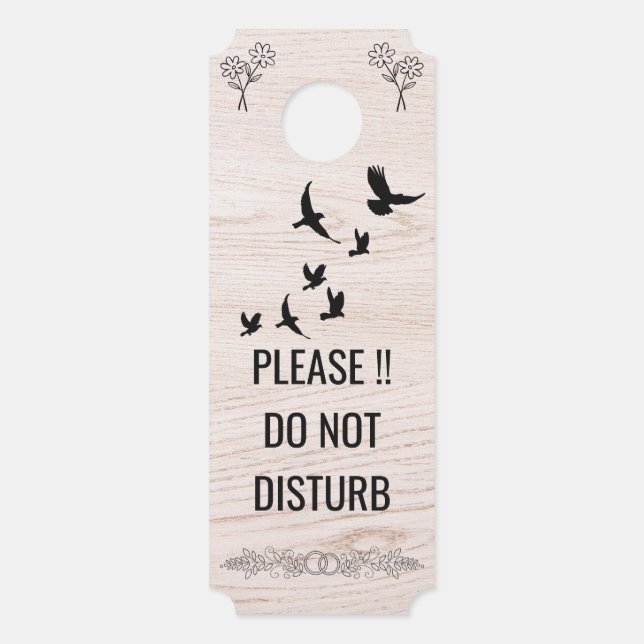 Sinal de Porta Personalizado Moderno Não Perturbe (Frente)
