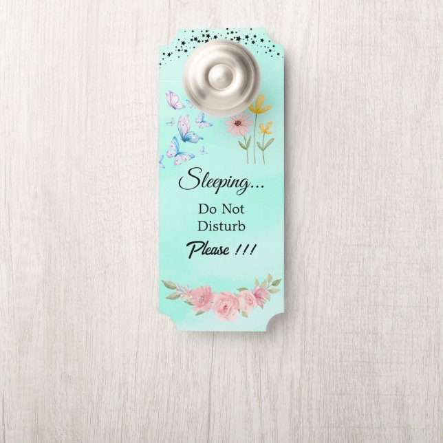 Sinal de Porta Personalizado Não Perturbe Moderno (Na maçaneta)