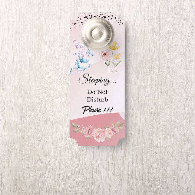 Sinal de Porta Personalizado Não Perturbe Moderno (Na maçaneta)
