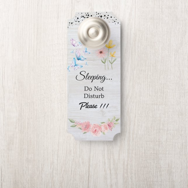 Sinal de Porta Personalizado Não Perturbe Moderno (Na maçaneta)