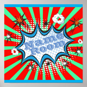 Sinal de Poster da Sala de Nomes Personalizados da