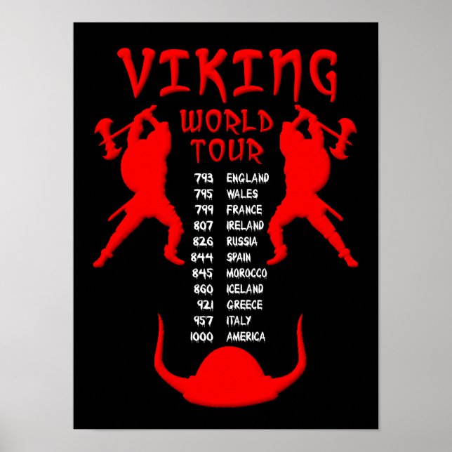 Sinal de Poster da Viking World Tour (Frente)