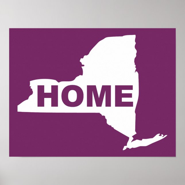 Sinal de Poster de Nova York Home (Frente)