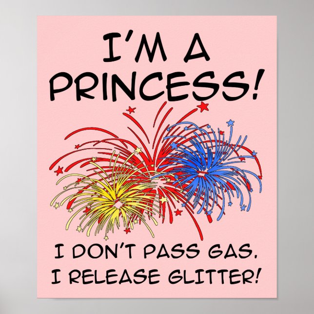 Sinal de Poster Divertido Brilhante Princesa Liber (Frente)