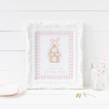 Sinal de Poster do Partido do Pão de Gingerpão Ros