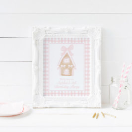 Sinal de Poster do Partido do Pão de Gingerpão Ros