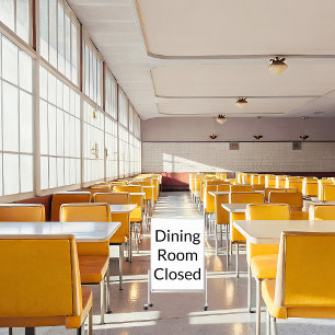 Sinal de Poster minimalista fechado da sala de jan