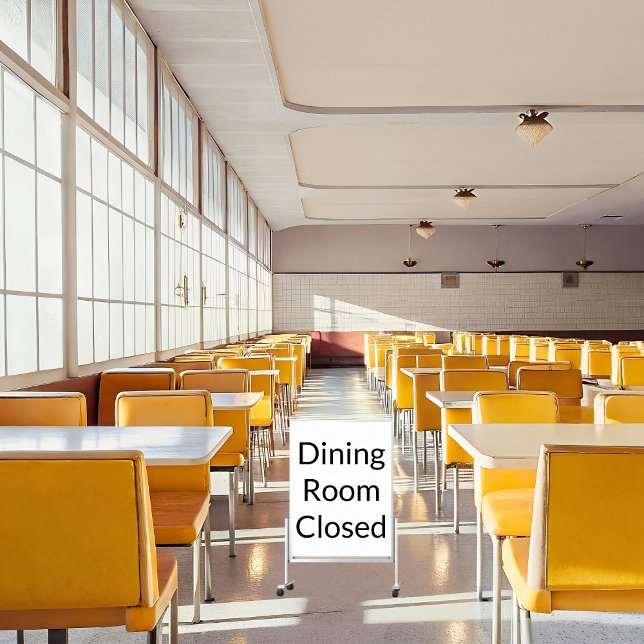 Sinal de Poster minimalista fechado da sala de jan (Criador carregado)