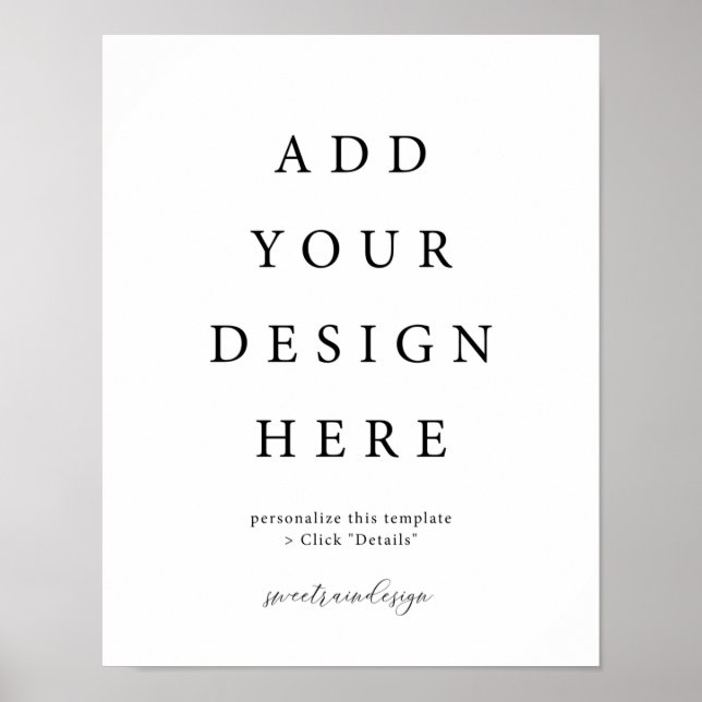 Sinal de Poster vertical/retrato de 11x14" (Frente)