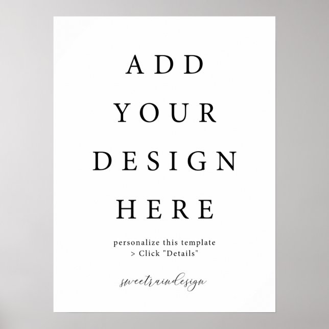 Sinal de Poster vertical/retrato de 18x24" (Frente)