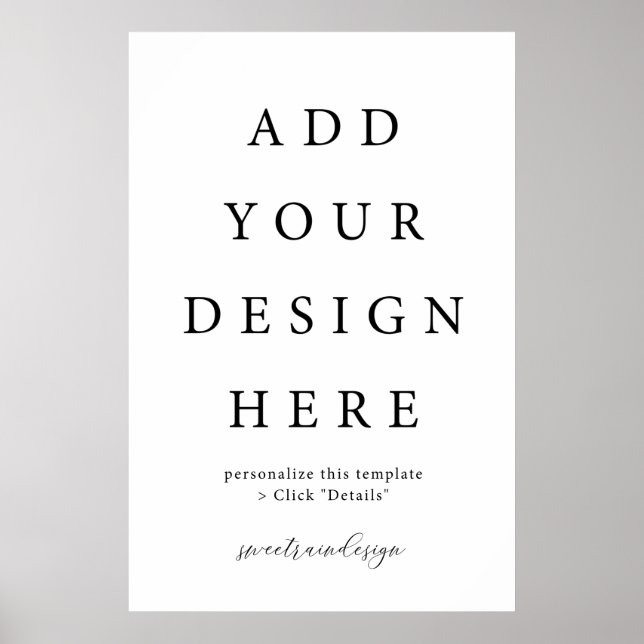 Sinal de Poster vertical/retrato de 24 x 36" (Frente)