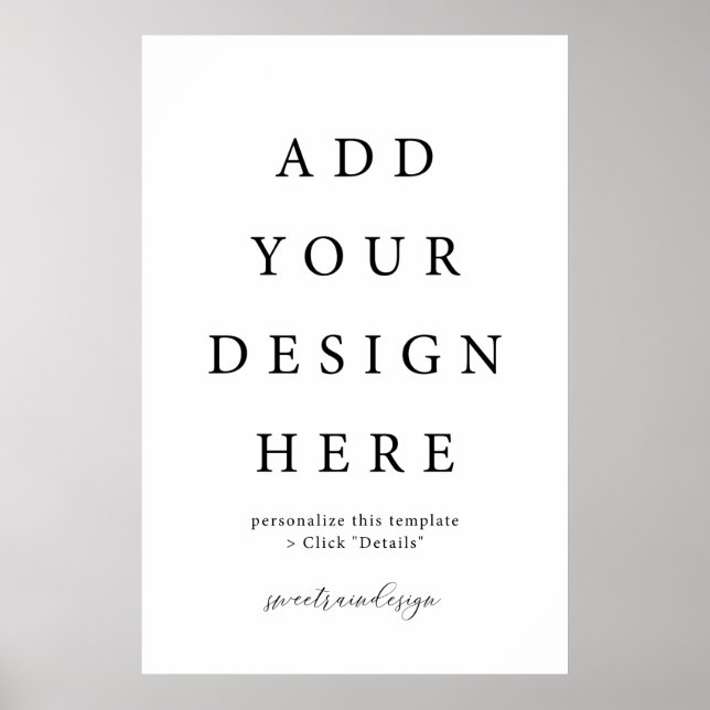 Sinal de Poster vertical/retrato de 24 x 36" (Frente)