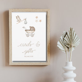 Sinal de Presente de Cartões de Chá de fraldas Neu