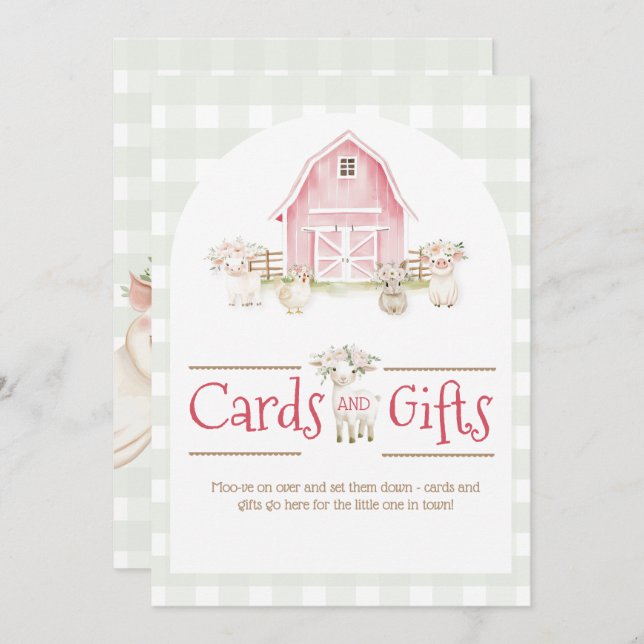 Sinal de presente de Chá de fraldas de animais de  (Frente/Verso)